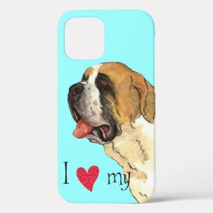Funda Para iPhone 12 Amo mi St. Bernard