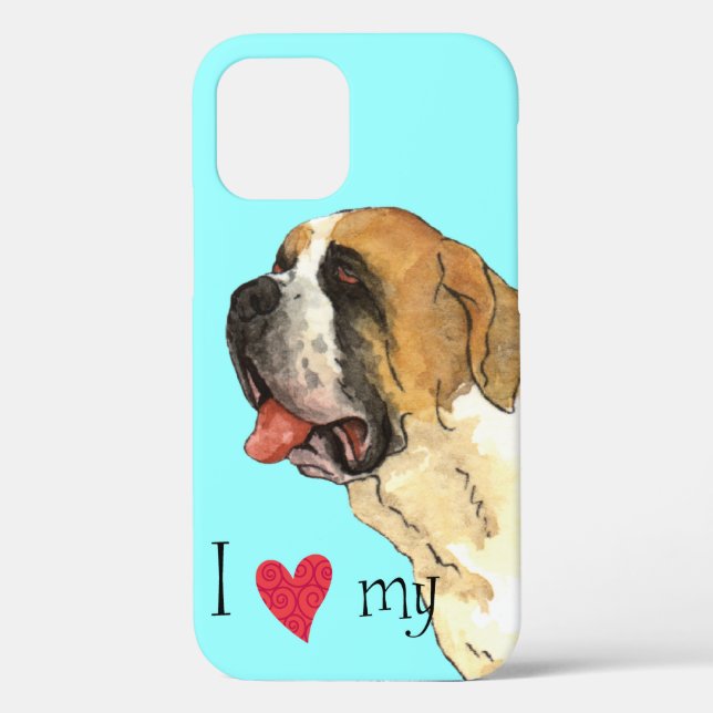 Funda De Case-Mate Para iPhone Amo mi St. Bernard (Reverso )