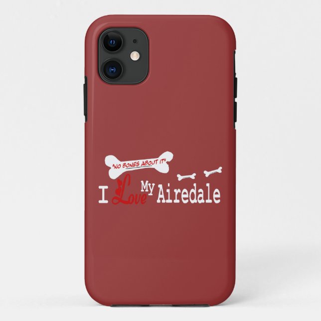 Funda De Case-Mate Para iPhone Amo Mi Terrier Airedale (Reverso)