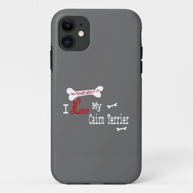 Funda De Case-Mate Para iPhone Amo Mi Terrier De Cairn (Reverso)