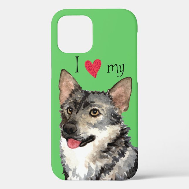 Funda De Case-Mate Para iPhone Amo mi Vallhund Sueco (Reverso )