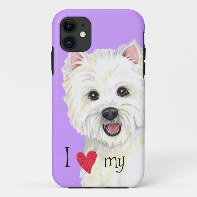 Funda De Case-Mate Para iPhone Amo mi Westie (Reverso)