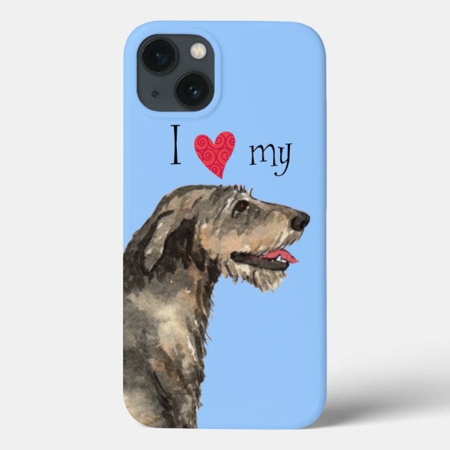 Funda De Case-Mate Para iPhone Amo mi Wolfhound Irlandés (Reverso)