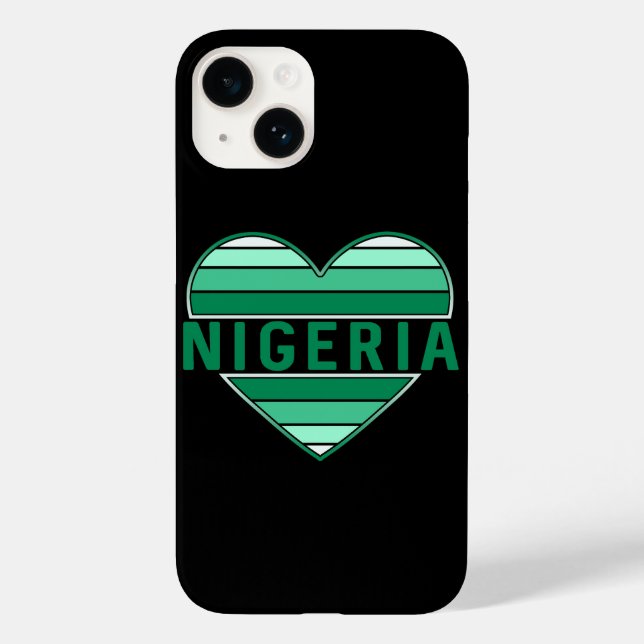 Funda De Case-Mate Para iPhone Amo Nigeria, corazón nigeriano (Reverso )