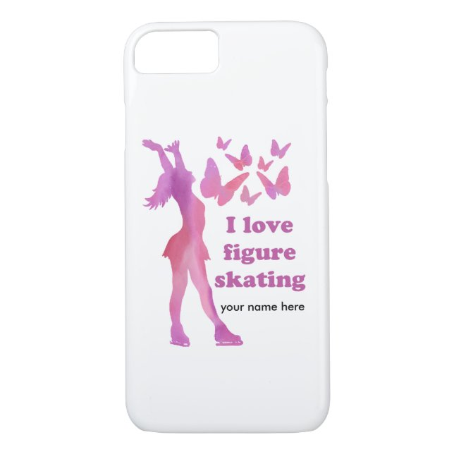 Funda De Case-Mate Para iPhone Amo patinaje artístico (Reverso)