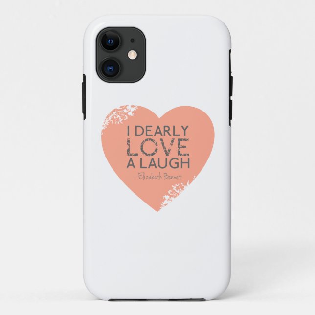 Funda De Case-Mate Para iPhone Amo querido una risa - cita de Jane Austen (Reverso)