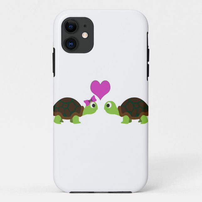 Funda De Case-Mate Para iPhone Amor a la tortuga (Reverso)