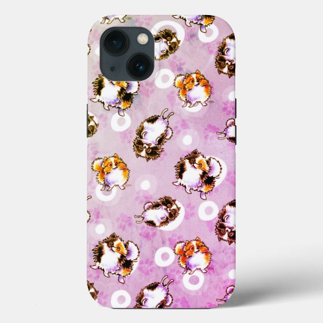 Funda De Case-Mate Para iPhone Amor a los Pomeranianos Parti (Reverso )
