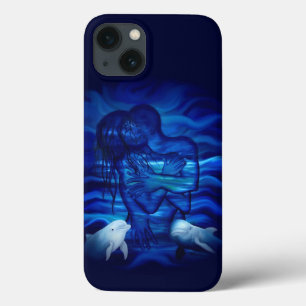 Funda Para iPhone 13 Amor, acto de pasión - pareja con delfín