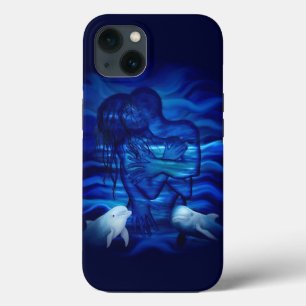 Funda Para iPhone 13 Amor, acto de pasión - pareja con delfín