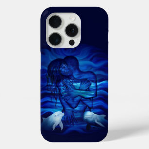 Funda Para iPhone 15 Pro Amor, acto de pasión - pareja con par de delfines