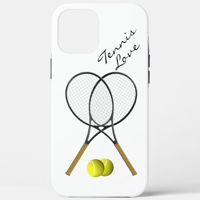 Funda De Case-Mate Para iPhone Amor al tenis (Reverso )