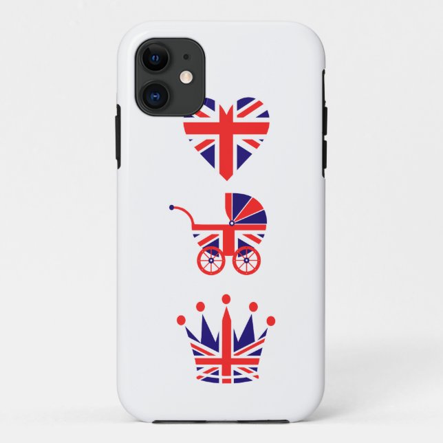 Funda De Case-Mate Para iPhone Amor, bebé, corona (Reverso)