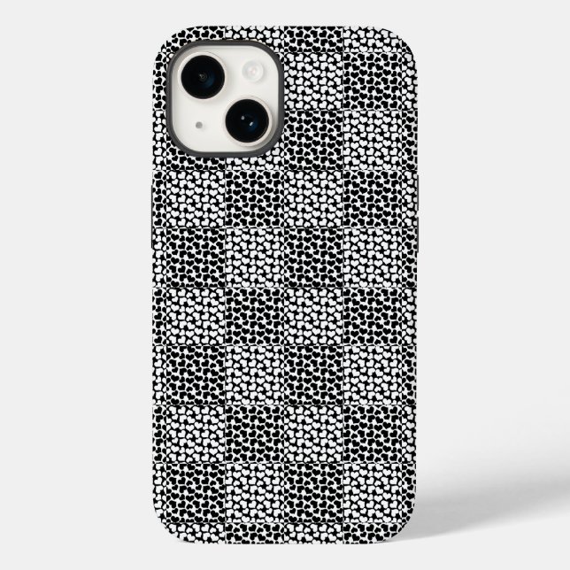 Funda De Case-Mate Para iPhone Amor controlado en blanco y negro (Reverso )