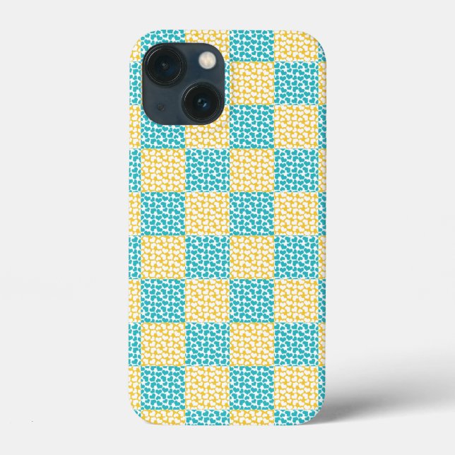 Funda De Case-Mate Para iPhone Amor controlado en turquesa, amarillo y blanco (Reverso )