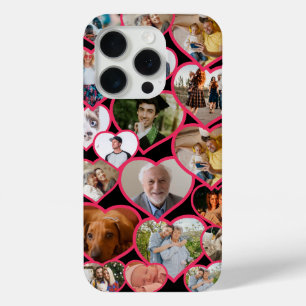 Funda Para iPhone 15 Pro Amor Corazón Rojo   Collage de fotos y texto de pe
