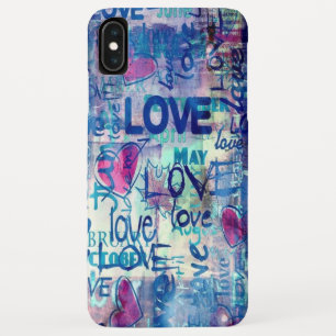 XS Max Amor, CORAZONES, patrón Funda para iPhone Case-Mat