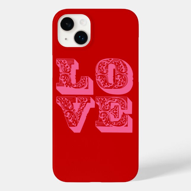 Funda De Case-Mate Para iPhone Amor cuadrado (Reverso )
