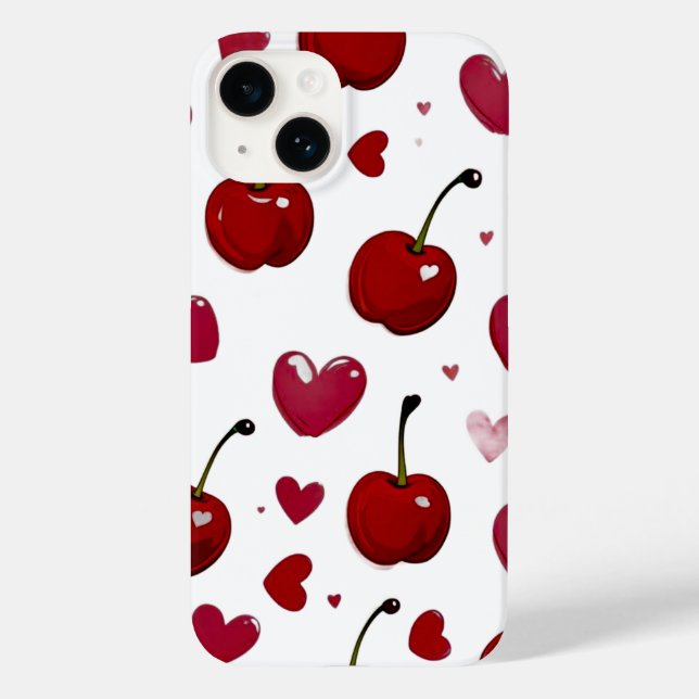 Funda De Case-Mate Para iPhone Amor de cereza (Reverso )