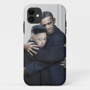 Funda Para iPhone 11 Amor de la O.N.U Corea del Norte de Obama Kim Jong