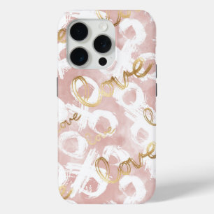 Funda Para iPhone 15 Pro Amor de oro rosado XO