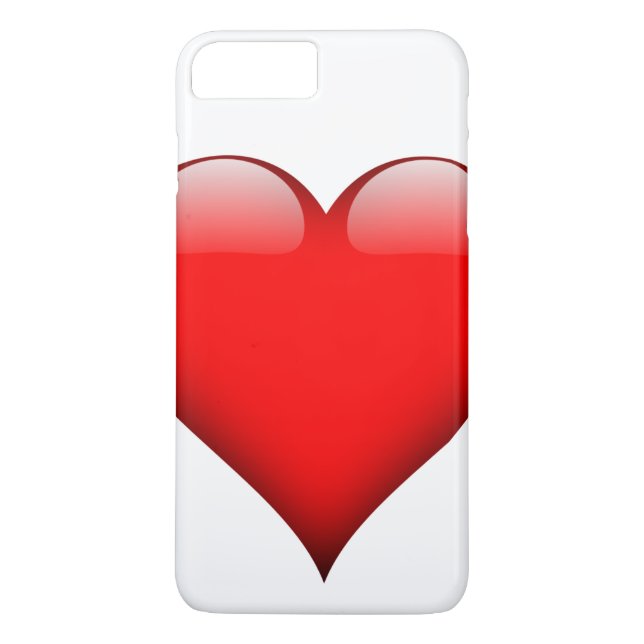 Funda De Case-Mate Para iPhone Amor del corazón rojo (Reverso)