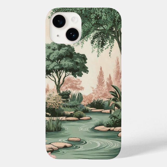 Funda De Case-Mate Para iPhone Amor en espacios verdes (Reverso )