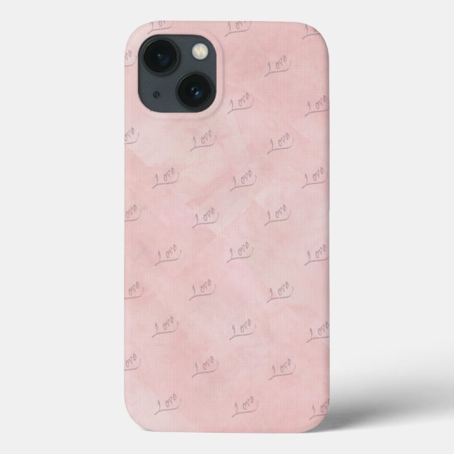 Funda De Case-Mate Para iPhone AMOR manuscrito en fondo rosa oscuro (Reverso)