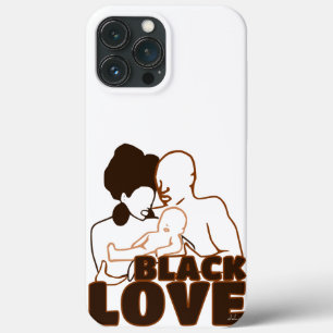Funda Para iPhone 13 Pro Max Amor negro Amor marrón Amor