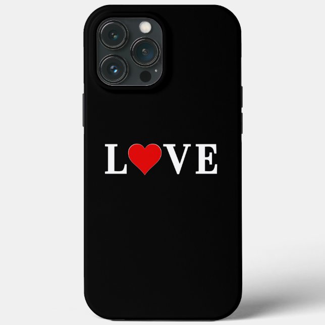Funda De Case-Mate Para iPhone AMOR negro moderno negro y blanco (Reverso )