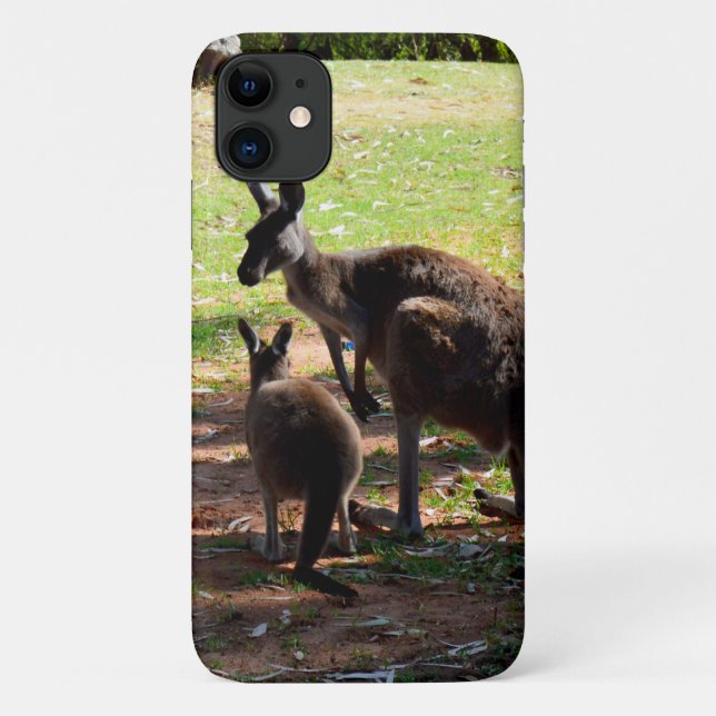 Funda De Case-Mate Para iPhone Amor parental canguro, (Reverso)