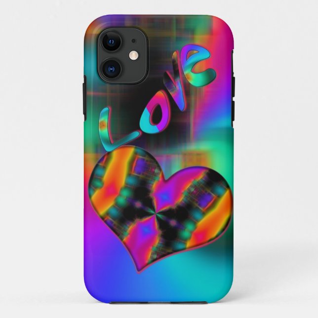 Funda De Case-Mate Para iPhone Amor psicodélico (Reverso)