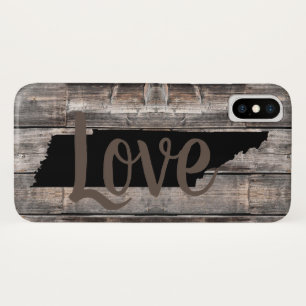 Funda Para iPhone X AMOR TENNESSEE rústico en guión