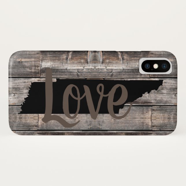 Funda De Case-Mate Para iPhone AMOR TENNESSEE rústico en guión (Reverso (horizontal))