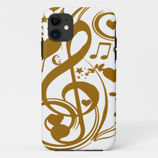 Funda De Case-Mate Para iPhone Amor y alegría - Oro_ (Reverso)