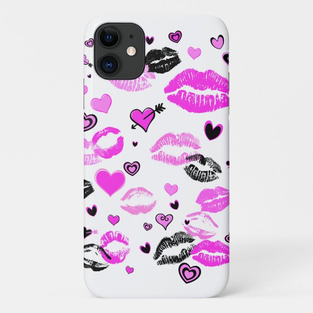 Funda De Case-Mate Para iPhone amor y besos (Reverso)