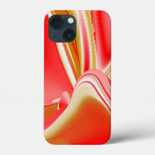 Funda Para iPhone 13 Mini Amor y Oro Arte de Arcoíris Abstracto 3D