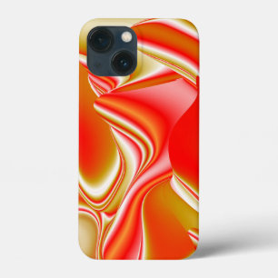 Funda Para iPhone 13 Mini Amor y Oro Arte de Arcoíris Abstracto 3D