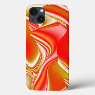 Funda Para iPhone 13 Amor y Oro Arte de Arcoíris Abstracto 3D