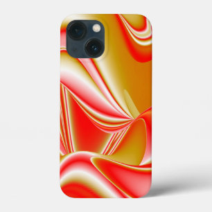 Funda Para iPhone 13 Mini Amor y Oro Arte de Arcoíris Abstracto 3D