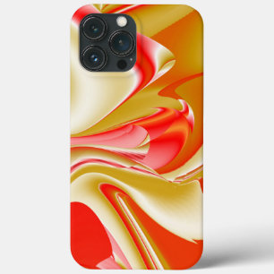 Funda Para iPhone 13 Pro Max Amor y Oro Arte de Arcoíris Abstracto 3D