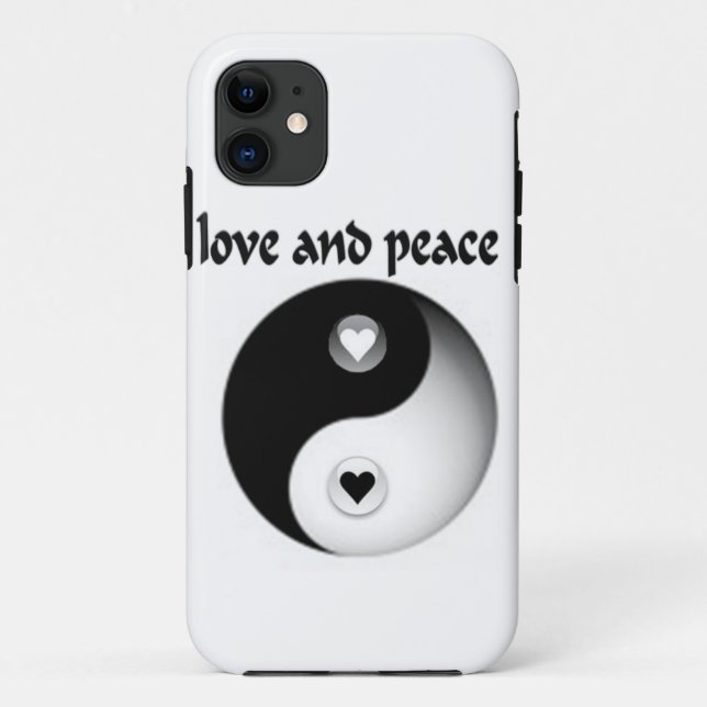 Funda De Case-Mate Para iPhone Amor y Paz  (Reverso)