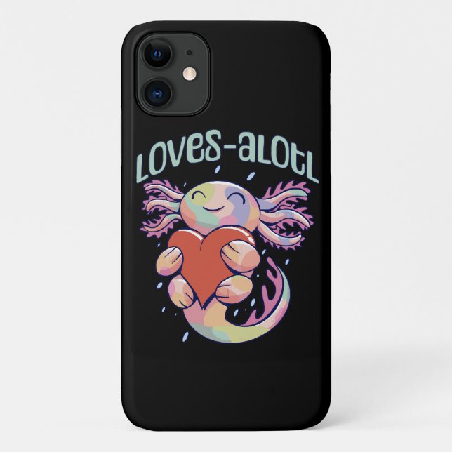 Funda De Case-Mate Para iPhone Amores Románticos - ajolote feliz (Reverso)