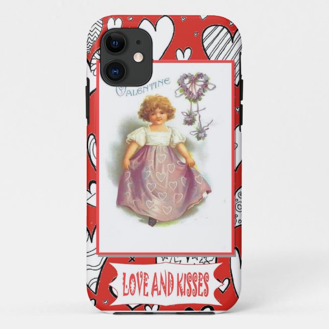 Funda De Case-Mate Para iPhone Amores y besos (Reverso)