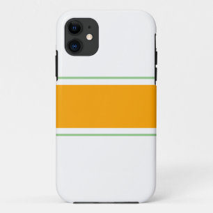 Funda Para iPhone 11 Amplia Carreras De Sabio Amarillo Dorado En Blanco