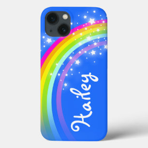 title_seo2 Añada su caja azul del iphone del arco iris de la