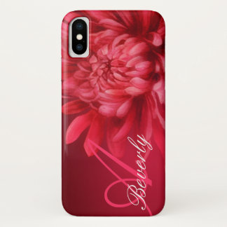 Funda Para iPhone X Añada su caja roja del iphone de la tonalidad del