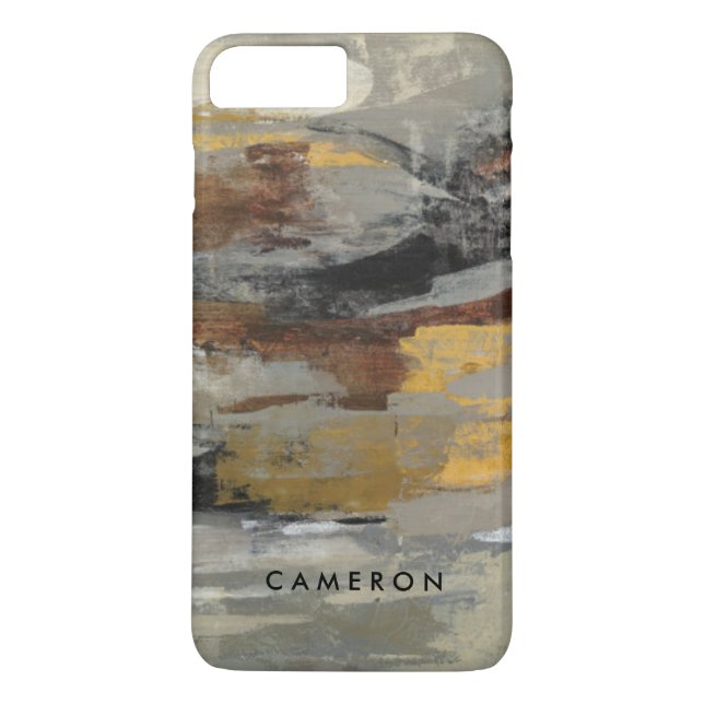 Funda De Case-Mate Para iPhone Añada su impresión gris abstracta el | neutral (Reverso)
