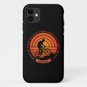 Funda Para iPhone 11 Añadir nombre cambiar todo el texto Montaña Bicicl