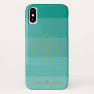 Funda Para iPhone X Añadir nombre de oro simple elegante moderno perso